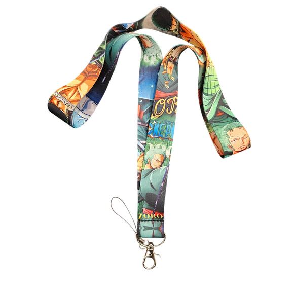 One Piece Roronoa Zoro Anime Lanyard | Roronoa Zoro Keychain Strap Otaku Gift - Picture 6 of 6